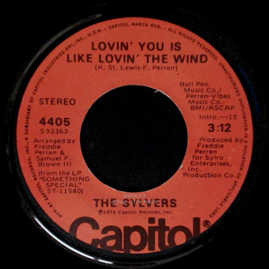 The Sylvers - High School Dance / Lovin' You Is Like Lovin' The Wind side B