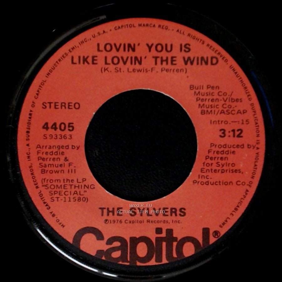 The Sylvers - High School Dance / Lovin' You Is Like Lovin' The Wind side B