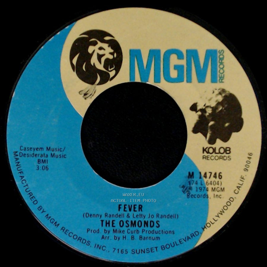 The Osmonds - Fever / Love Me For A Reason side A