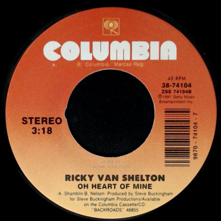 Ricky Van Shelton - Oh Heart Of Mine / After The Lights Go Out side A