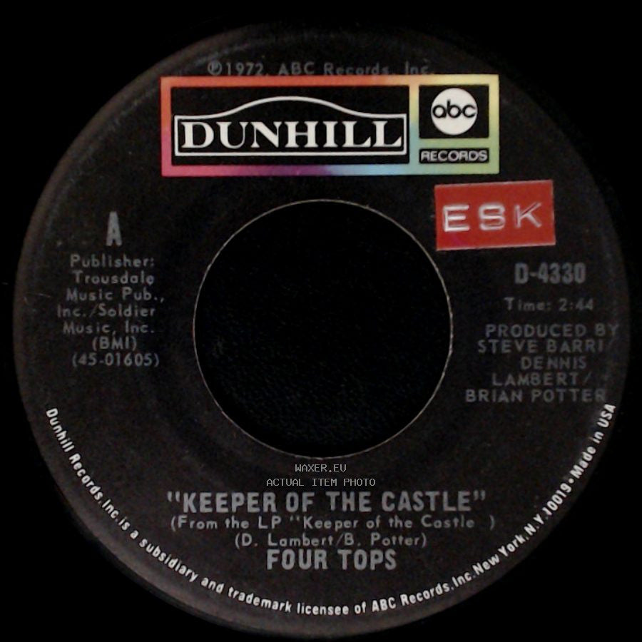 Four Tops - Keeper Of The Castle / Jubilee With Soul side A