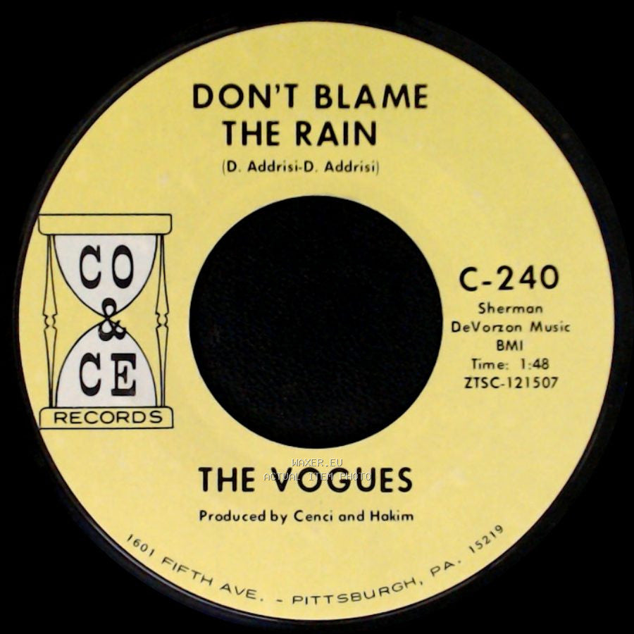 The Vogues - Please Mr. Sun / Don't Blame The Rain side B