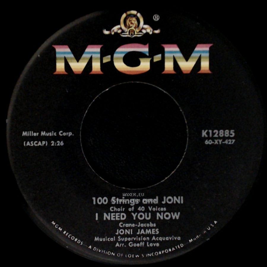 Joni James - I Need You Now / You Belong To Me side A