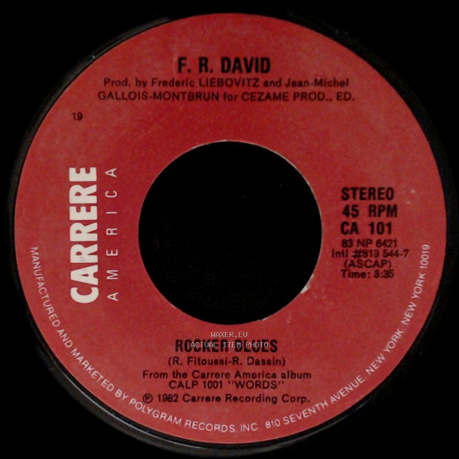F. R. David - Rocker Blues / Words side A