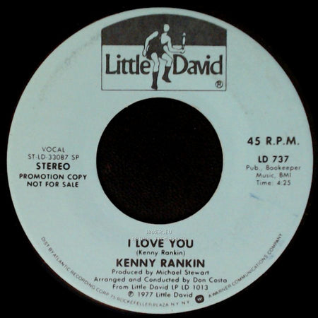 Kenny Rankin - I Love You / When Sunny Gets Blue side A