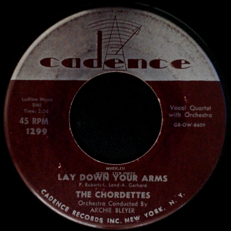 The Chordettes - Teen Age Goodnight / Lay Down Your Arms side B