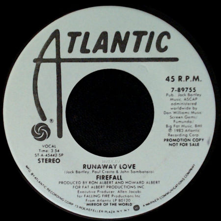 Firefall - Runaway Love / Runaway Love side B