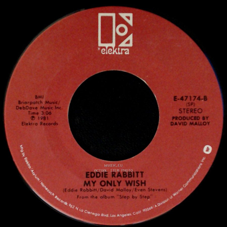 Eddie Rabbitt - Step By Step / My Only Wish side B