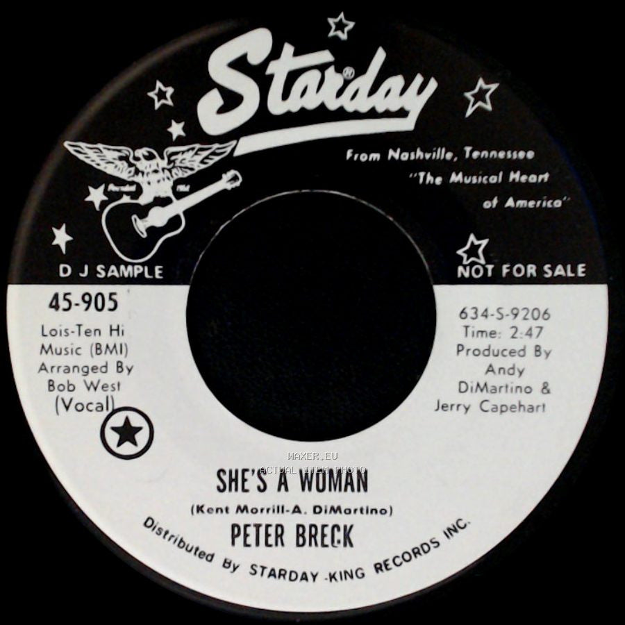 Peter Breck - She's A Woman / Mornin' Road side A