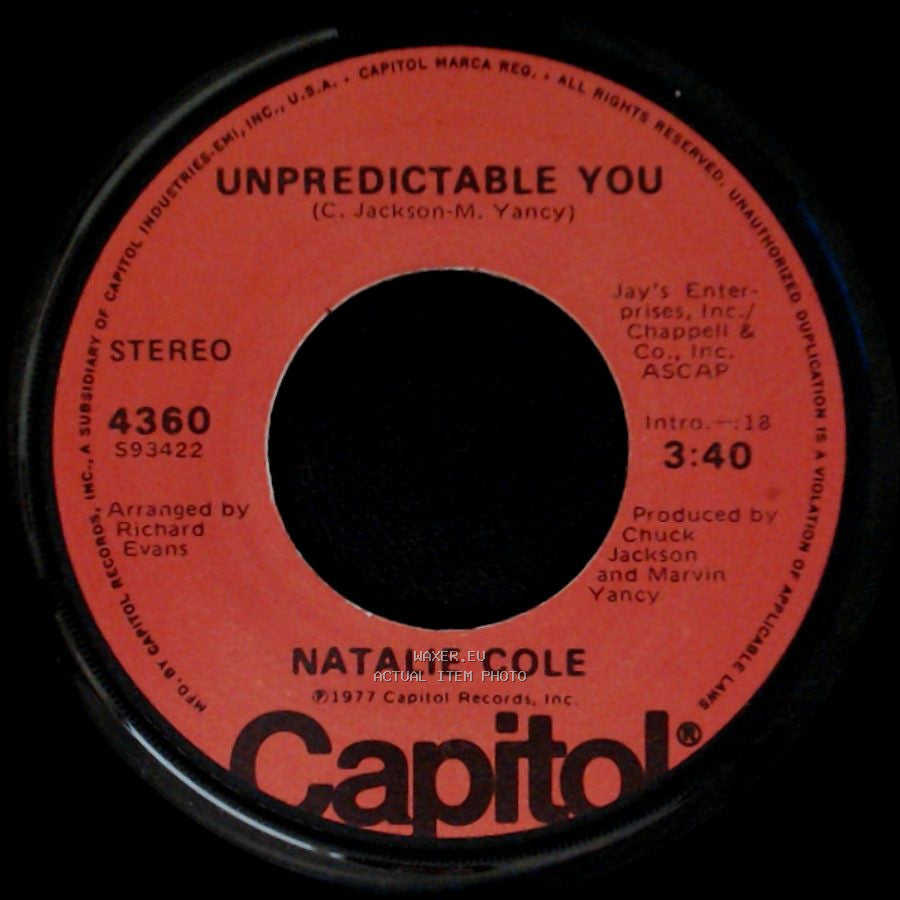 Natalie Cole - Unpredictable You / I've Got Love On My Mind side A