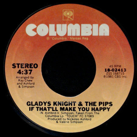 Gladys Knight & The Pips - Love Was Made For Two / If That'll Make You Happy side B