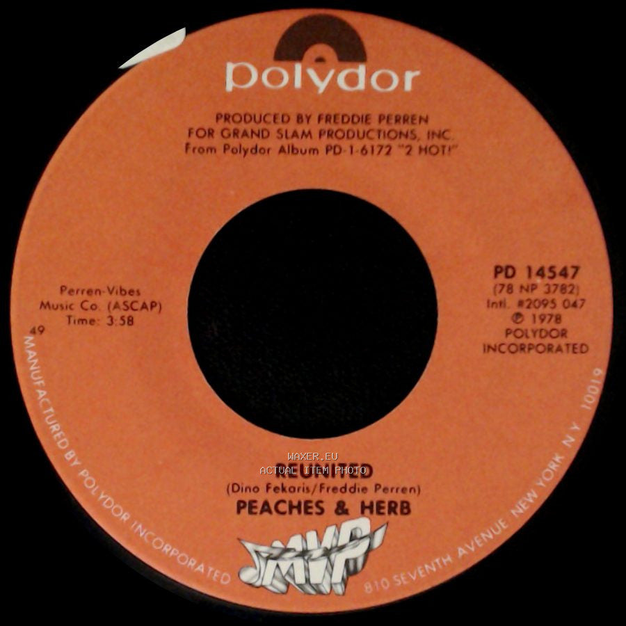 Peaches & Herb - Easy As Pie / Reunited side B