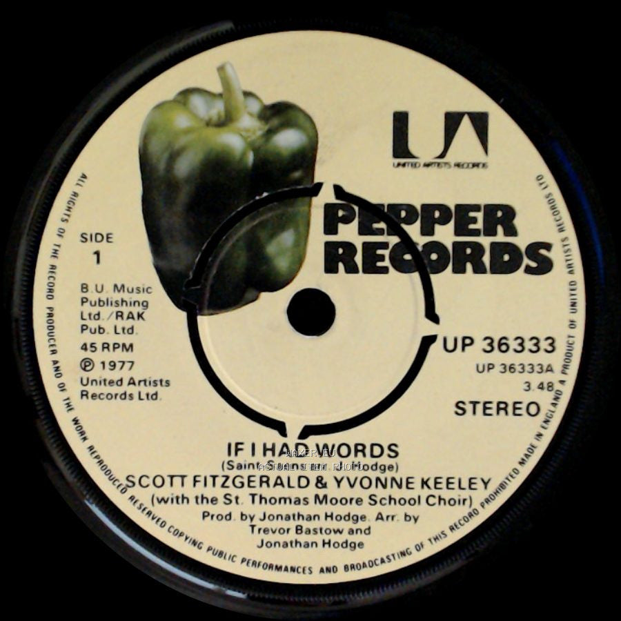Scott Fitzgerald & Yvonne Keeley / Scott Fitzgerald - If I Had Words / This Time Of Year side A