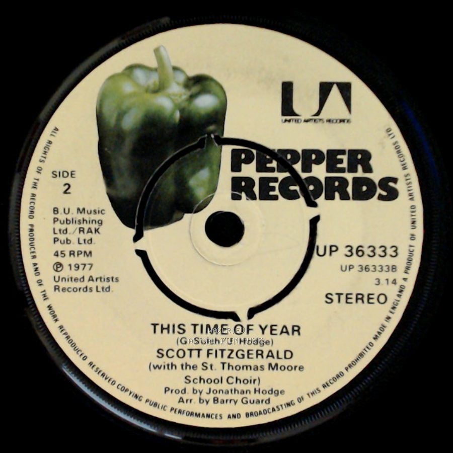 Scott Fitzgerald & Yvonne Keeley / Scott Fitzgerald - If I Had Words / This Time Of Year side B