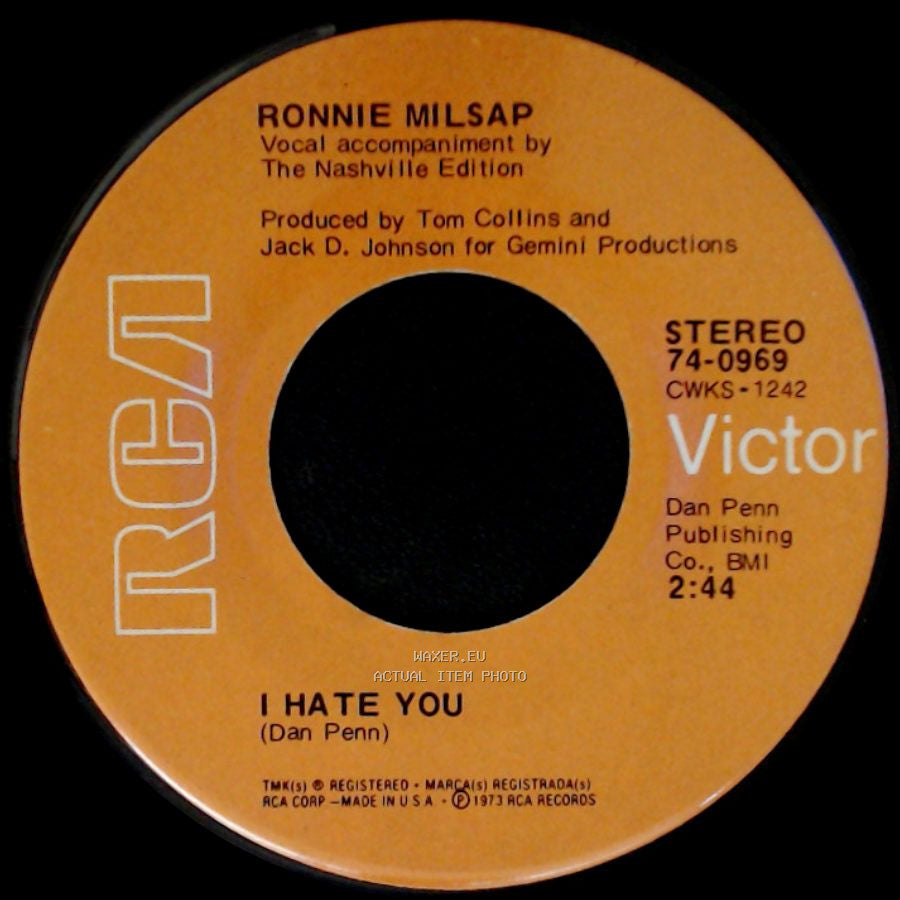 Ronnie Milsap - (All Together Now) Let's Fall Apart / I Hate You side B