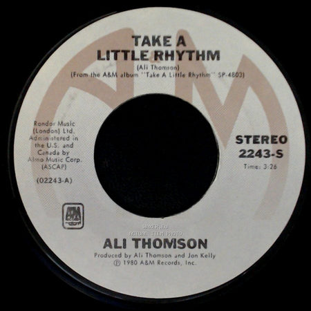 Ali Thomson - Jamie / Take A Little Rhythm side B