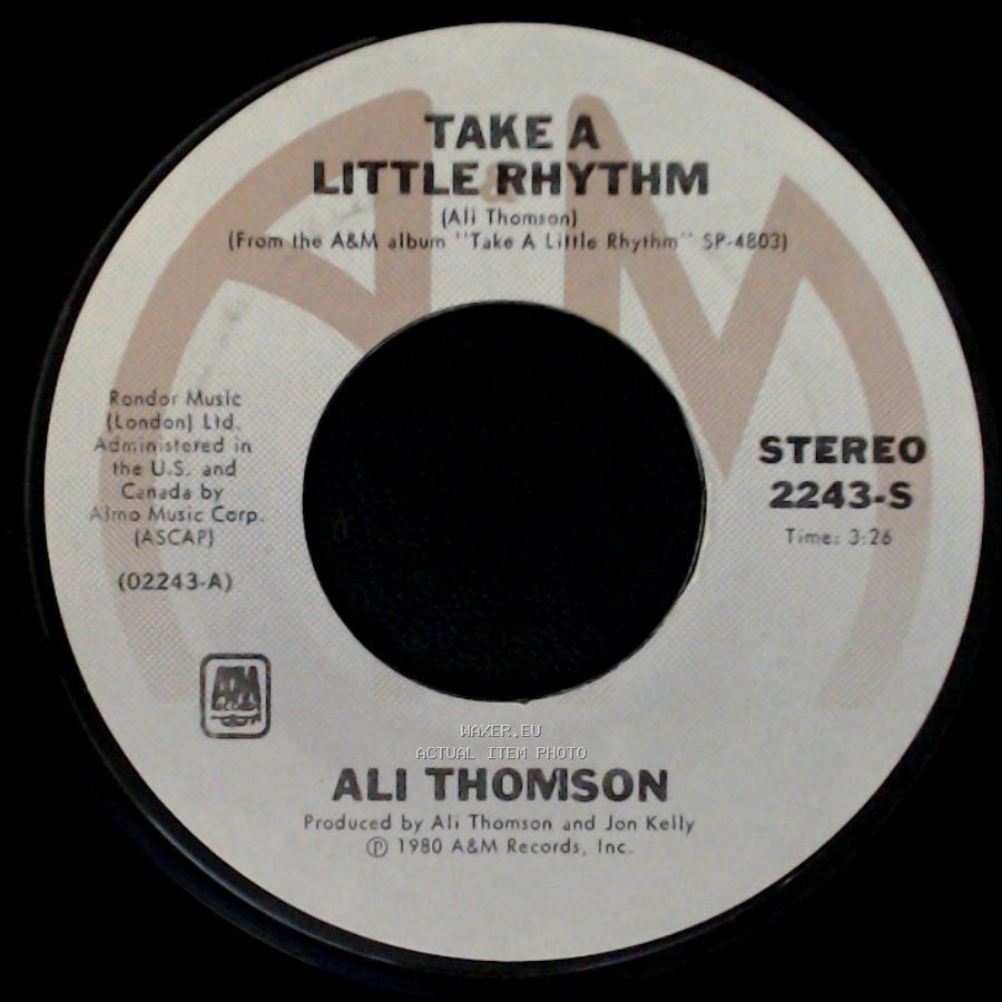 Ali Thomson - Jamie / Take A Little Rhythm side B