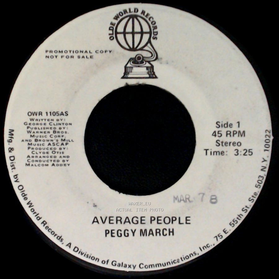 Peggy March - Average People / Average People side A