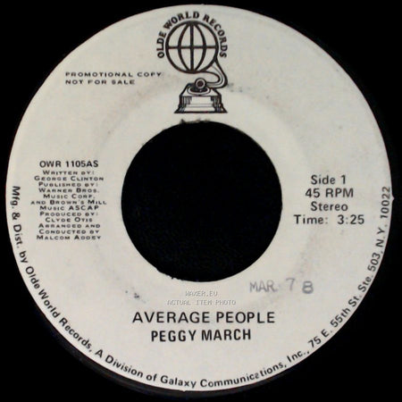 Peggy March - Average People / Average People side A