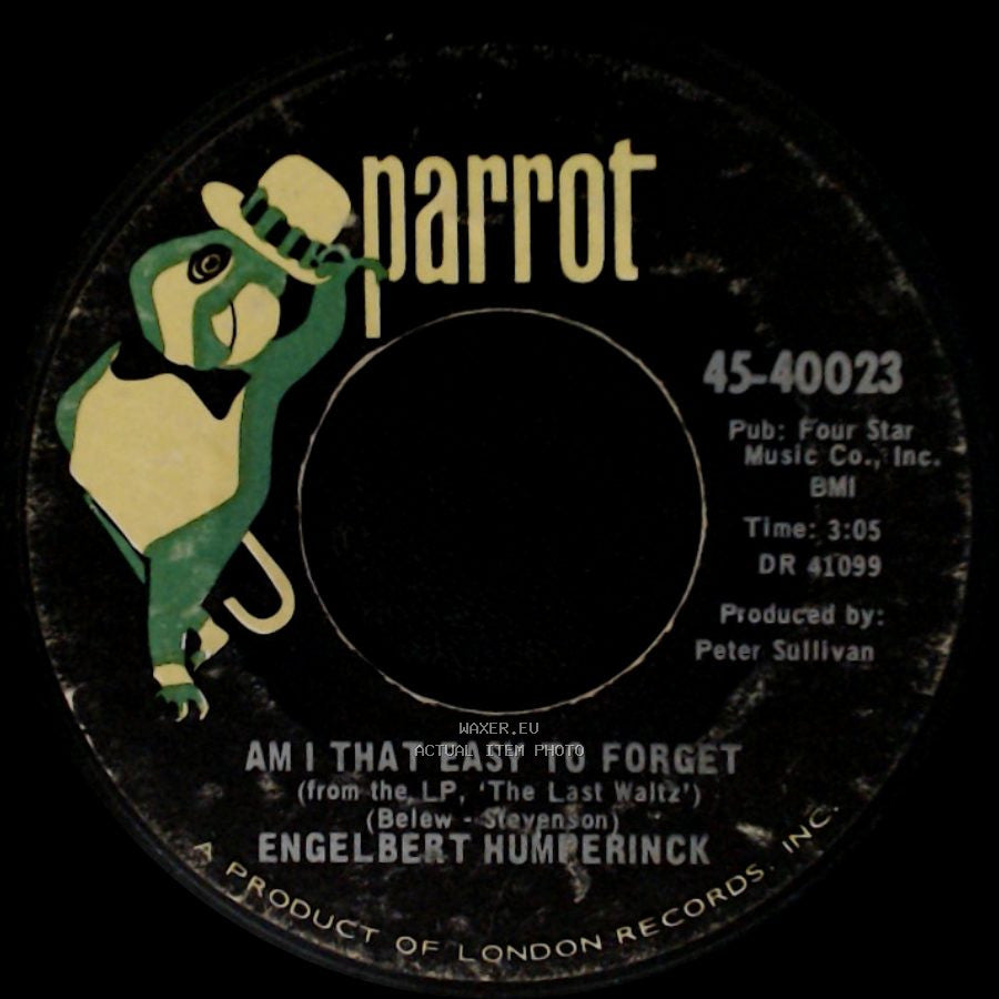 Engelbert Humperdinck - Am I That Easy To Forget / Pretty Ribbons side A