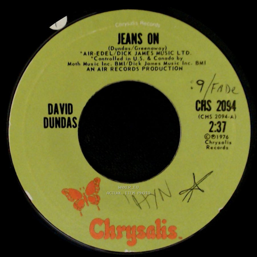 David Dundas - Sleepy Serena / Jeans On side B