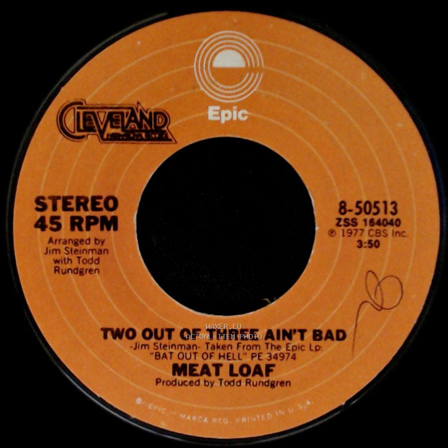 Meat Loaf - For Crying Out Loud / Two Out Of Three Ain't Bad side B
