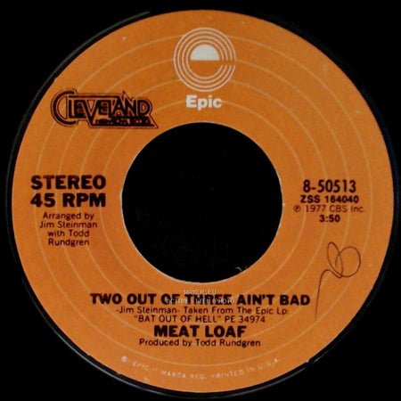 Meat Loaf - For Crying Out Loud / Two Out Of Three Ain't Bad side B