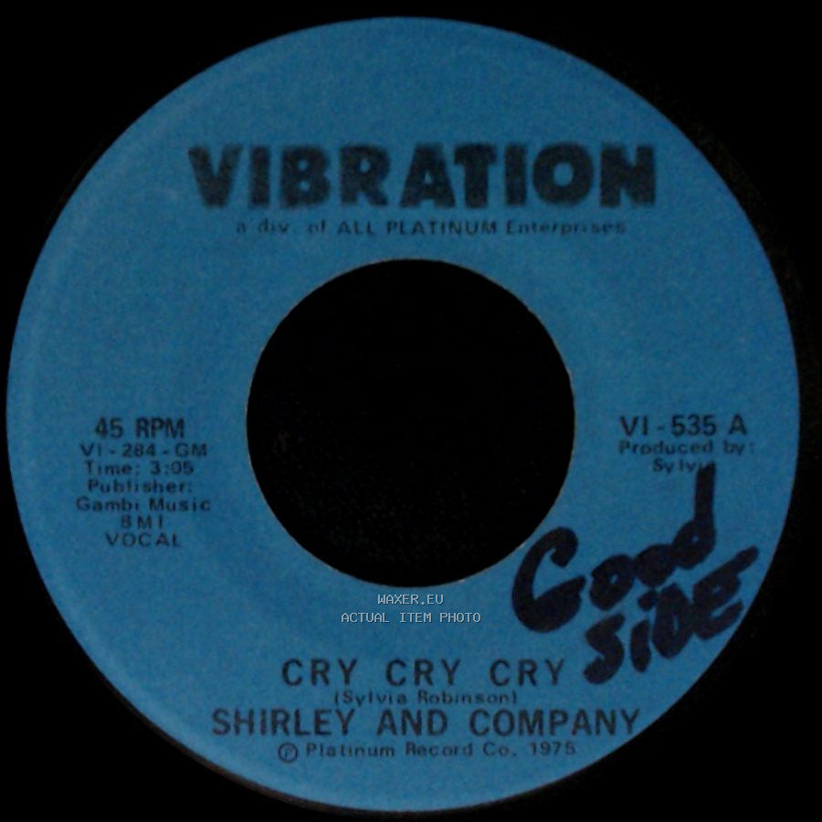 Shirley And Company - Cry Cry Cry / Cry Cry Cry side A