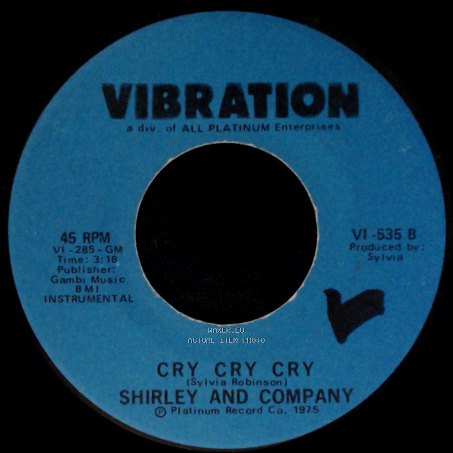 Shirley And Company - Cry Cry Cry / Cry Cry Cry side B