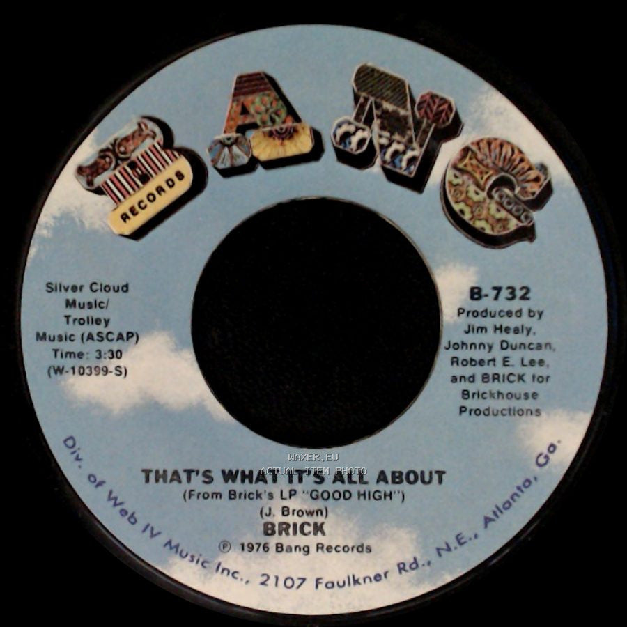 Brick - Can't Wait (Tick Tock) / That's What It's All About side B