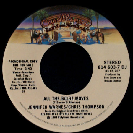 Jennifer Warnes / Chris Thompson - All The Right Moves / All The Right Moves side B