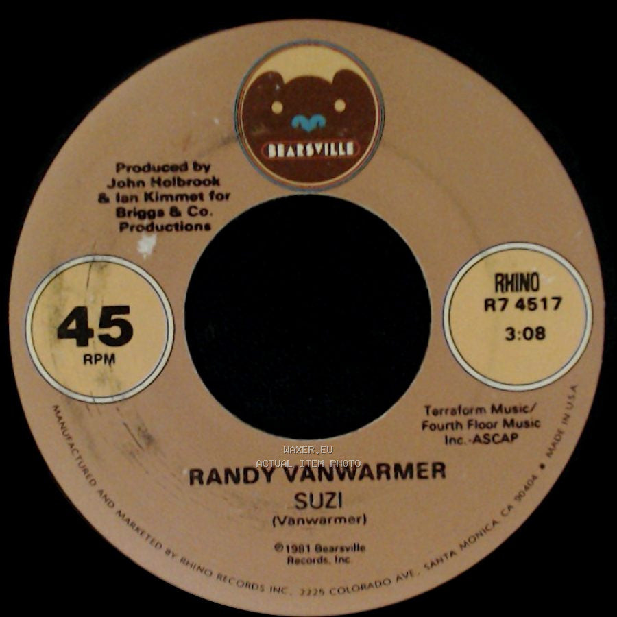 Randy Vanwarmer - Just When I Needed You Most / Suzi side B