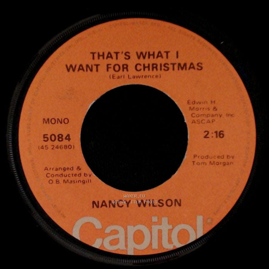 Nancy Wilson - That's What I Want For Christmas / What Are You Doing New Year's Eve side A