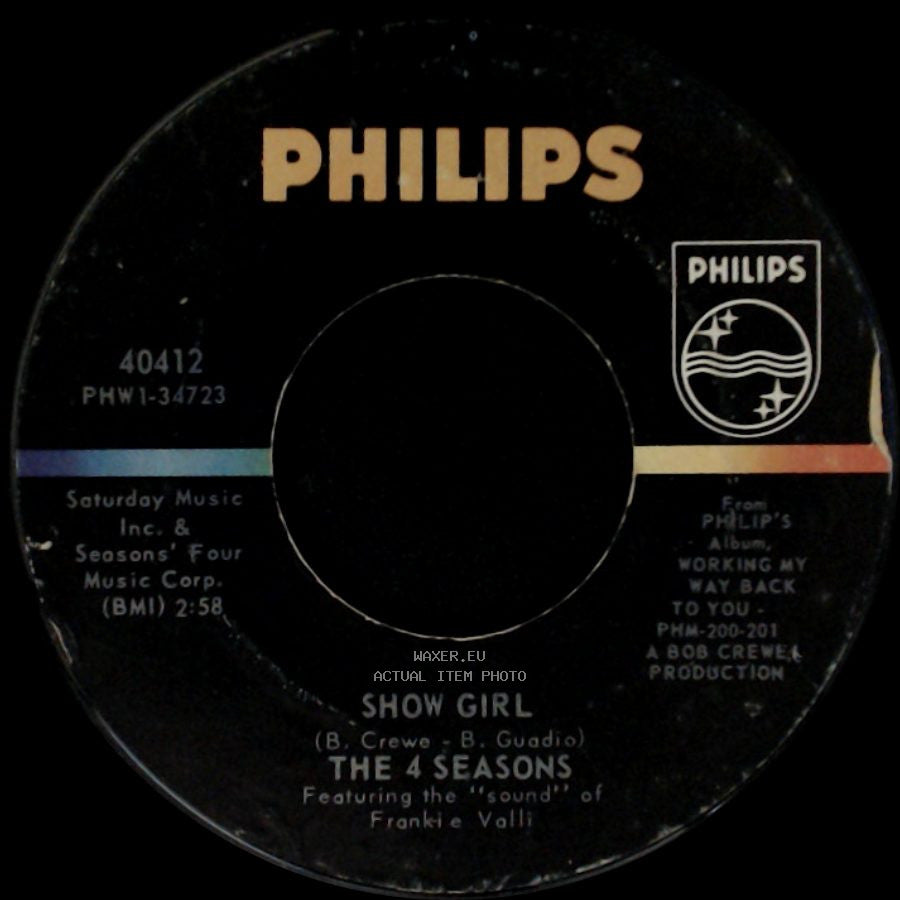 The 4 Seasons - Tell It To The Rain / Show Girl side B