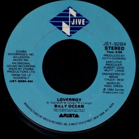 Billy Ocean - Loverboy / Loverboy (Dub Mix) side A