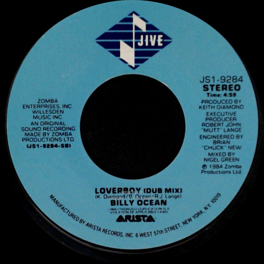 Billy Ocean - Loverboy / Loverboy (Dub Mix) side B