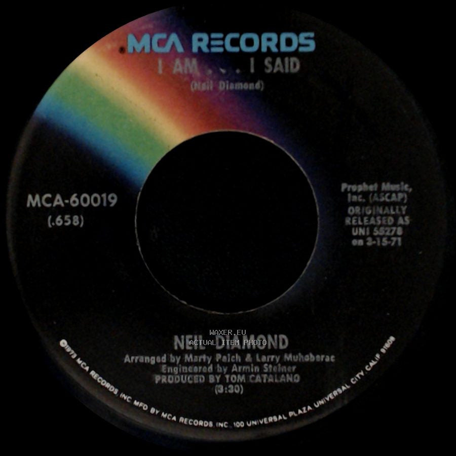 Neil Diamond - Done Too Soon / I Am... I Said side B