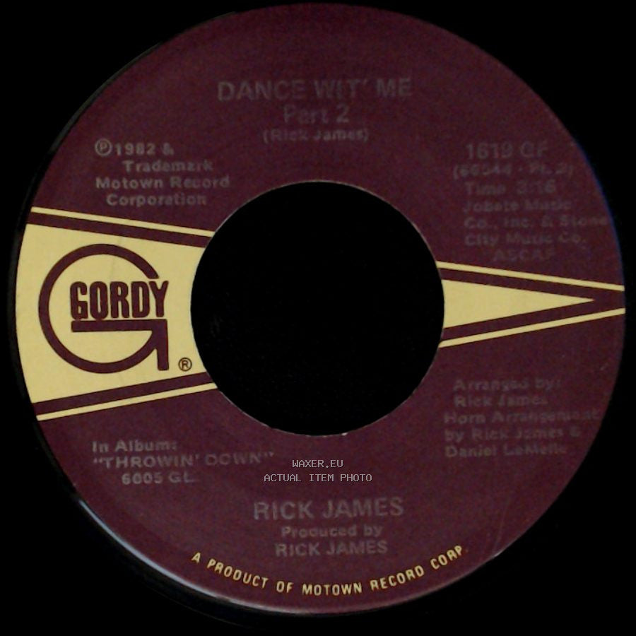 Rick James - Dance Wit' Me Part 1 / Dance Wit' Me Part 2 side B