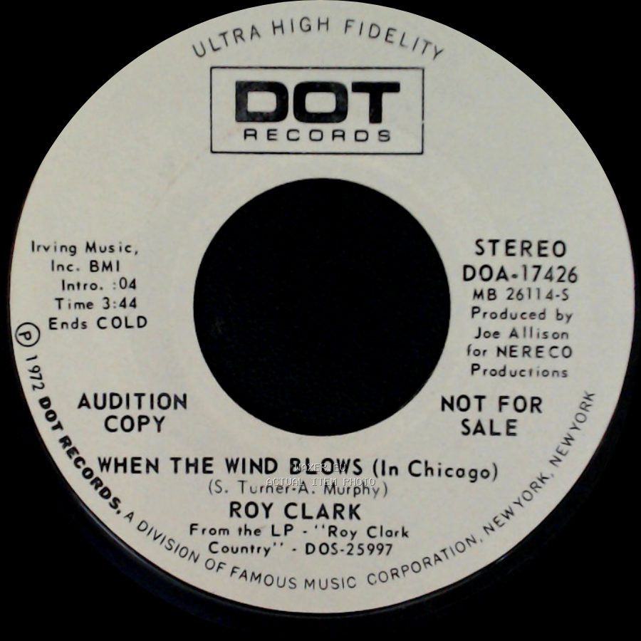 Roy Clark - The Lawrence Welk - Hee Haw Counter-Revolution Polka / When The Wind Blows (In Chicago) side B