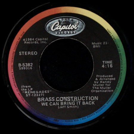 Brass Construction - Partyline / We Can Bring It Back side B