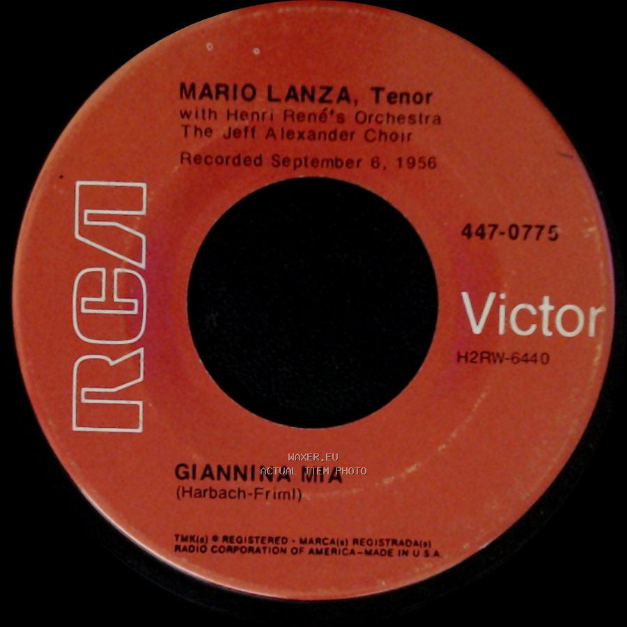 Mario Lanza - Drink, Drink, Drink / Giannina Mia side B