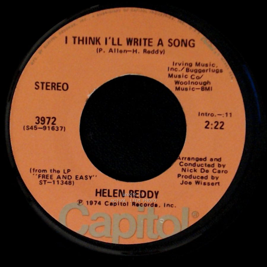 Helen Reddy - I Think I'll Write A Song / Angie Baby side A