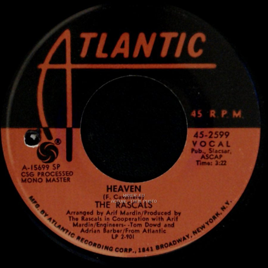 The Rascals - Baby I'm Blue / Heaven side B