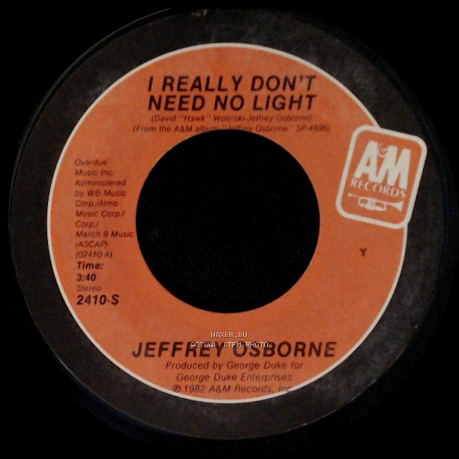 Jeffrey Osborne - One Million Kisses / I Really Don't Need No Light side B