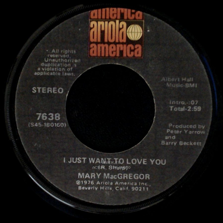 Mary Macgregor - Torn Between Two Lovers / I Just Want To Love You side B