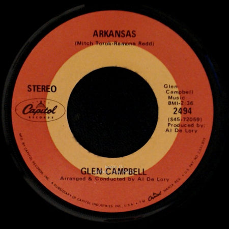 Glen Campbell - Where's The Playground Susie / Arkansas side B