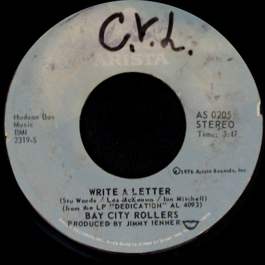 Bay City Rollers - I Only Want To Be With You / Write A Letter side B