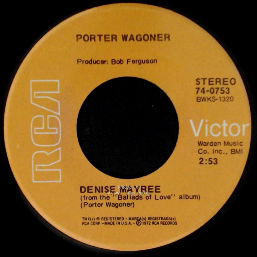 Porter Wagoner - Denise Mayree / A World Without Music side A