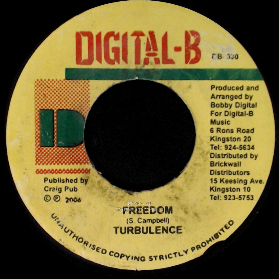 Turbulence - Rhythm: Sunshine / Freedom side B