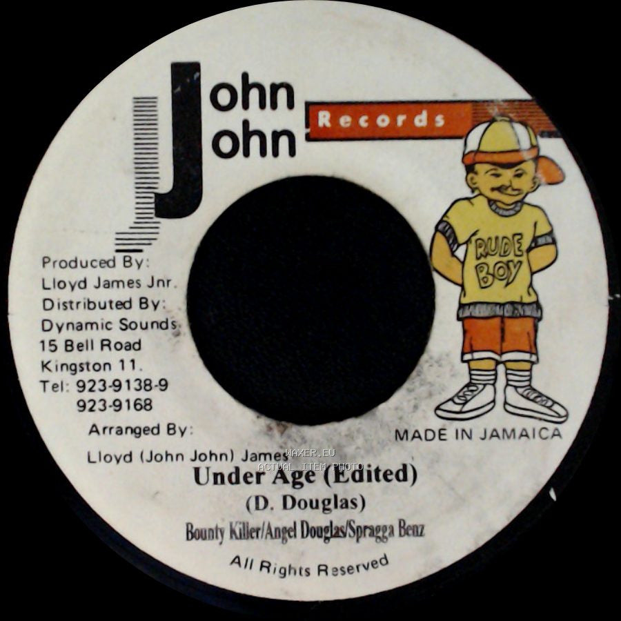 Bounty Killer/Angel Douglass/Spragga Benz - Under Age (Raw) / Under Age (Edited) side B